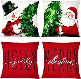Fundas de Almohada de Navidad 45 * 45cm Set de 4 Decoraciones Navideñas